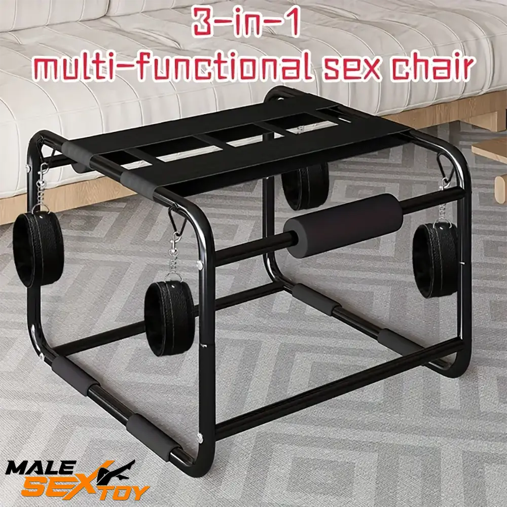 Multi-Functional BDSM Sex Ergonomic Dildo Chair With Bondage Male Sex Toy