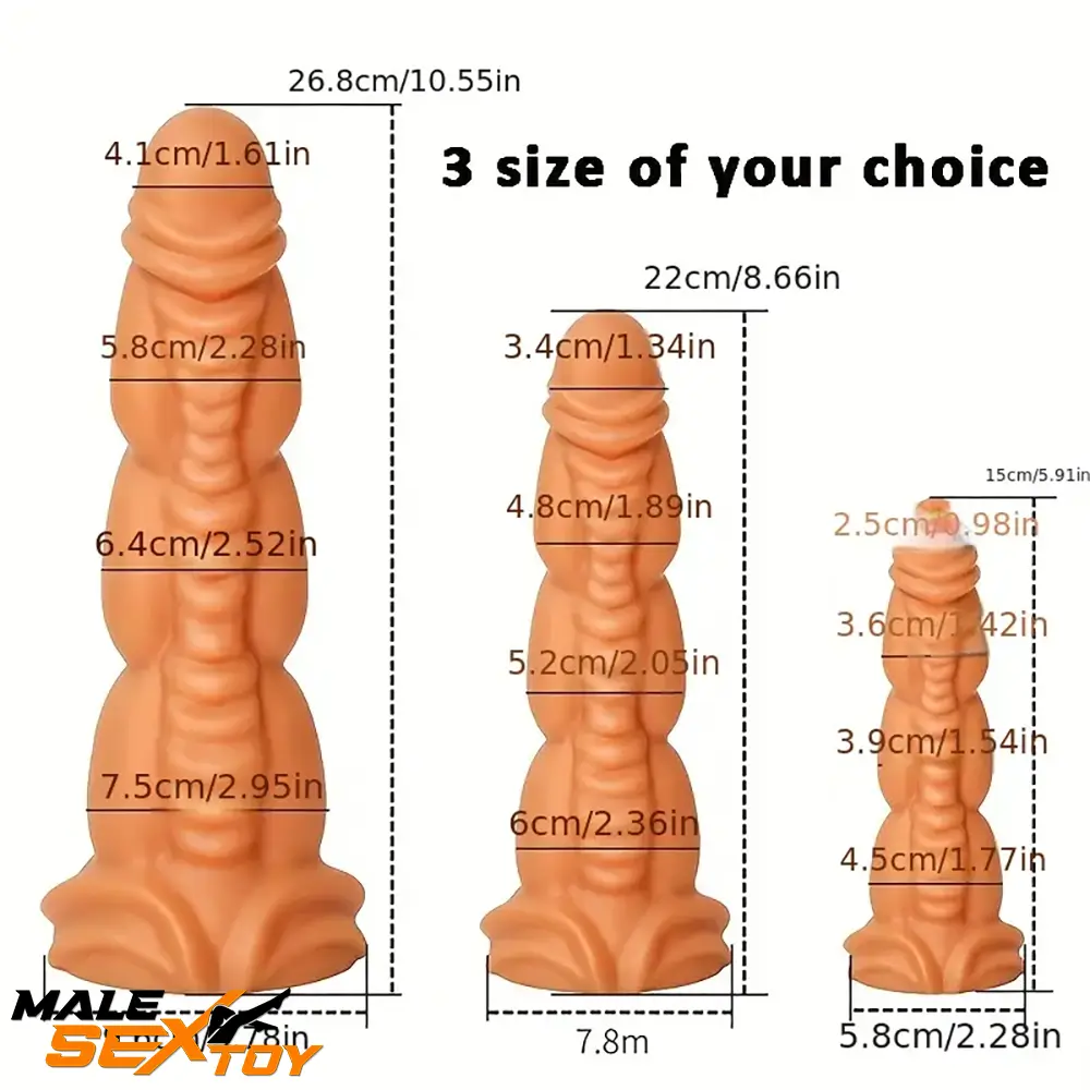 5.91in 8.66in 10.55in Unisex Silicone Fantasy Big Soft Love Odd Dildo Male Sex Toy