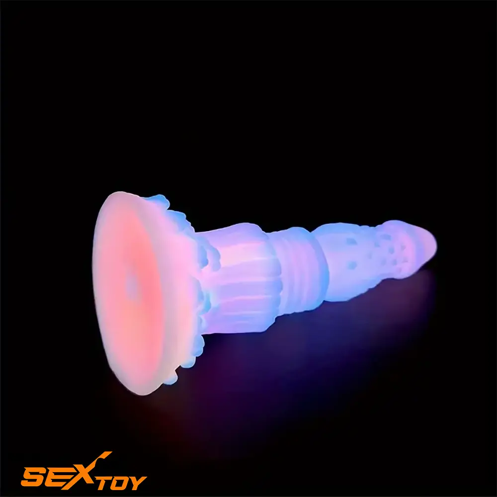 8.46in Fantasy Luminous Monster Silicone Soft Dildo Clit Opener Male Sex Toy