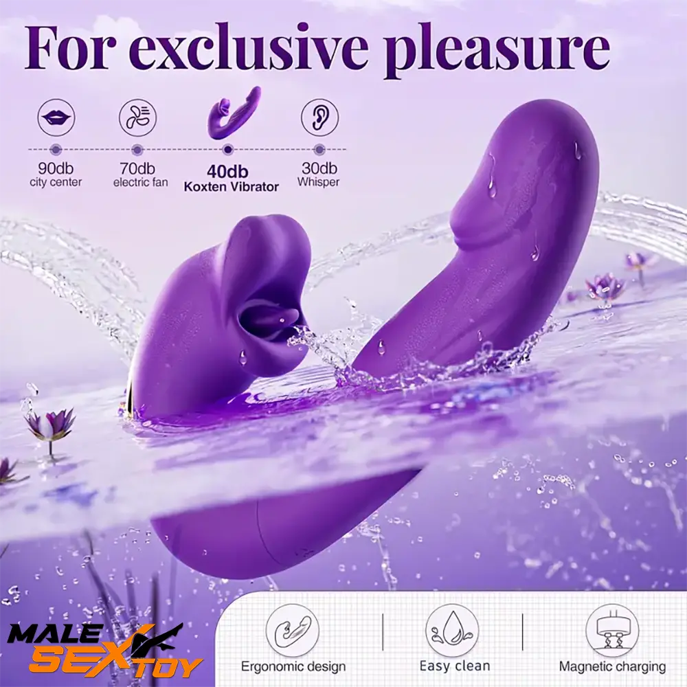 6.92in Dual Heads Automatic Thrusting Lucking Sucking Dildo Male Sex Toy