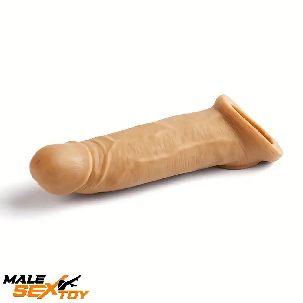 8.27in Lifelike Big Dildo Cock Sleeve For Penis Extension Masturbation Male Sex Toy