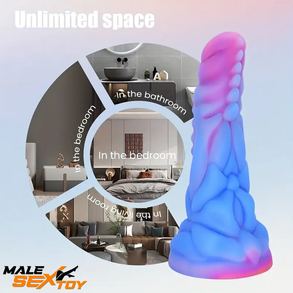 7.87in Fantasy Monster Silicone Soft Dildo External Anal Clit Opener Male Sex Toy