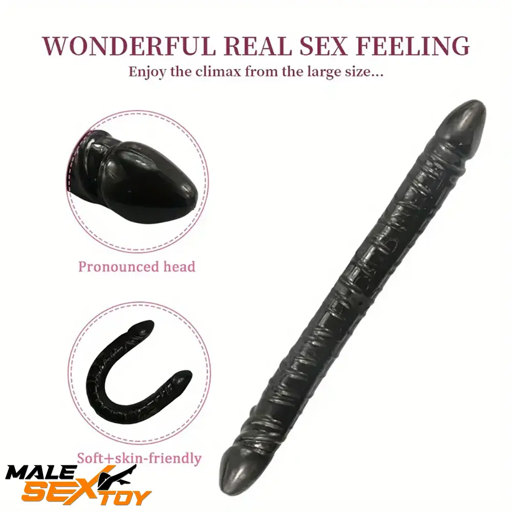 13.19in Dual Ended Long Big Dildo Sex Toy For Clit Increased Stimulation Male Sex Toy