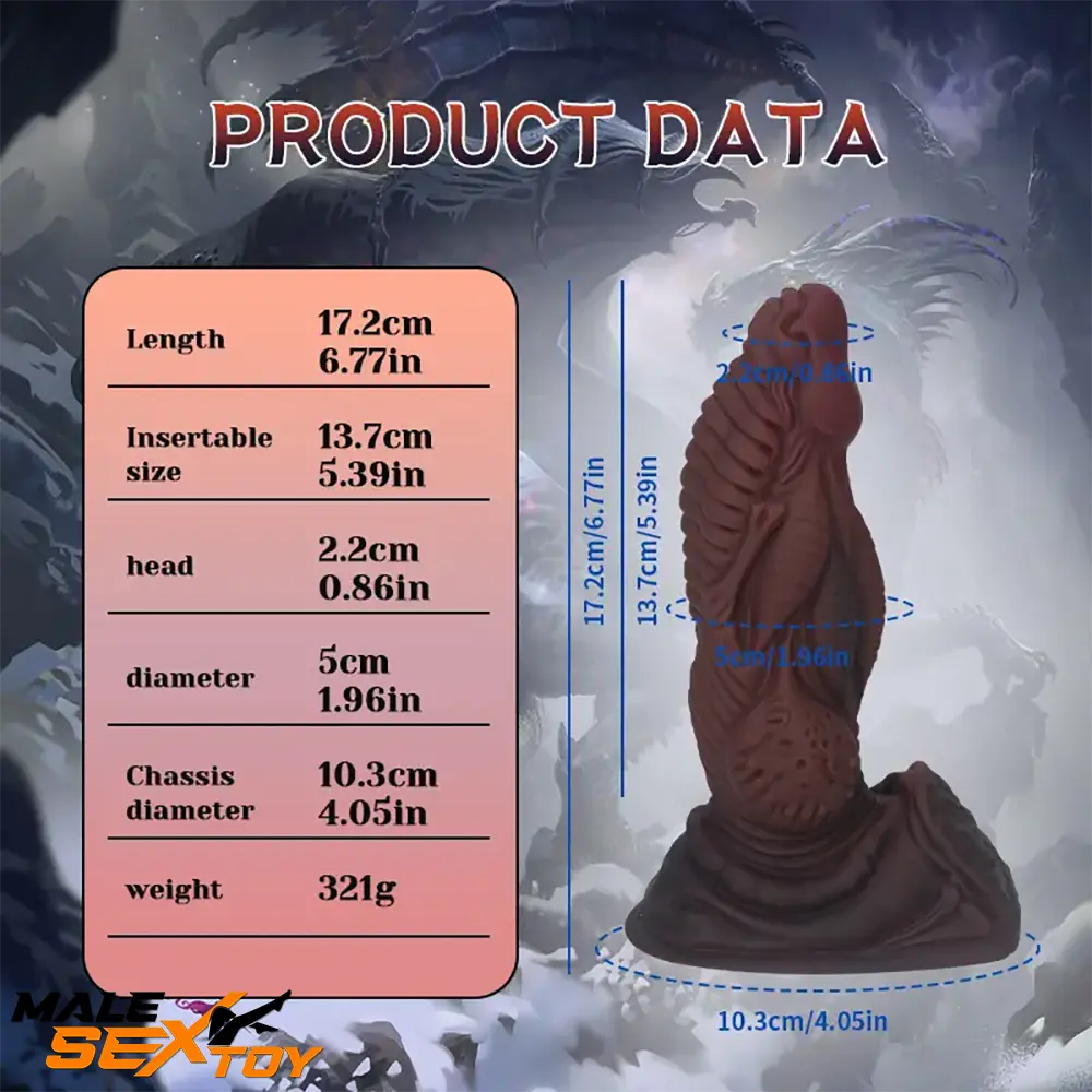 6.77in Fantasy Monster Knots Silicone Soft Dildo Sex Toy For Female Male Sex Toy