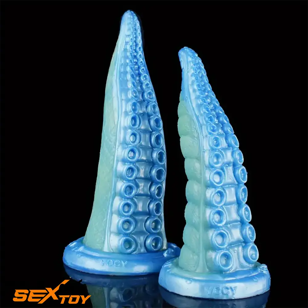 7.16in 9.05in Fantasy Monster Octopus Tentacle Silicone Cock Dildo Male Sex Toy