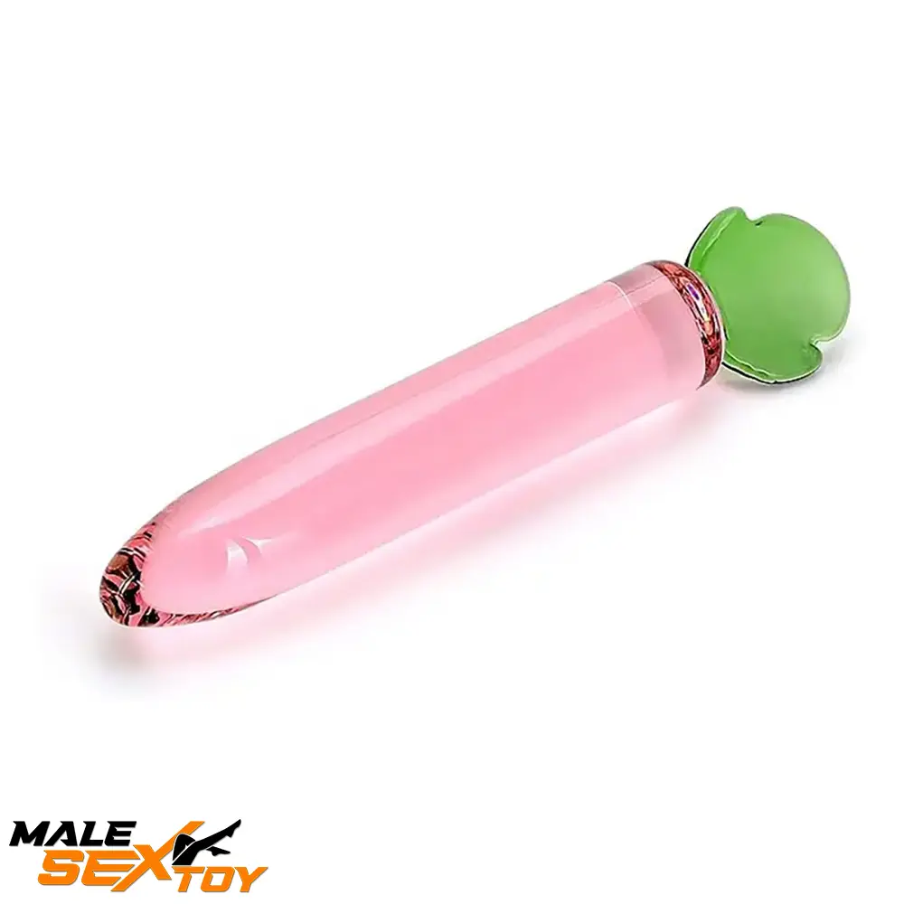 6.2in 7.5in 7.7in Multiple Colors Fruit Vegetable Crystal Glass Anal Dildo Male Sex Toy