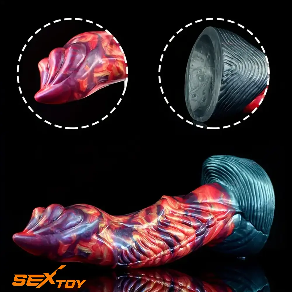 9.06in Real Cock Big Monster Penis Soft Silicone Dildo Anal Love Toy Male Sex Toy