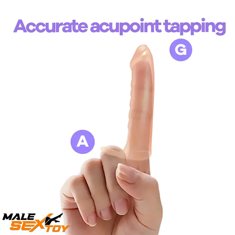 3.42in Middle Finger Sleeve Cock Dildo For Anal Prostate Penis G Spot Male Sex Toy