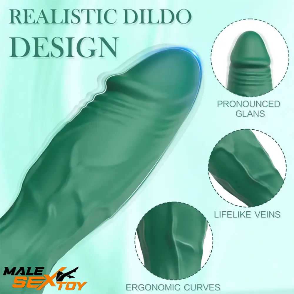 3.74in Small Automatic Vibrating Real Dildo With Veins Intensity Levels Male Sex Toy