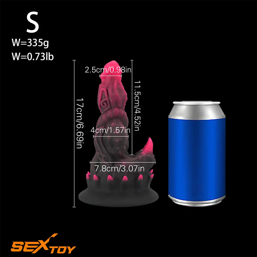 6.69in 7.87in 9.05in Fantasy Big Monster Spiked Silicone Female Dildo Male Sex Toy