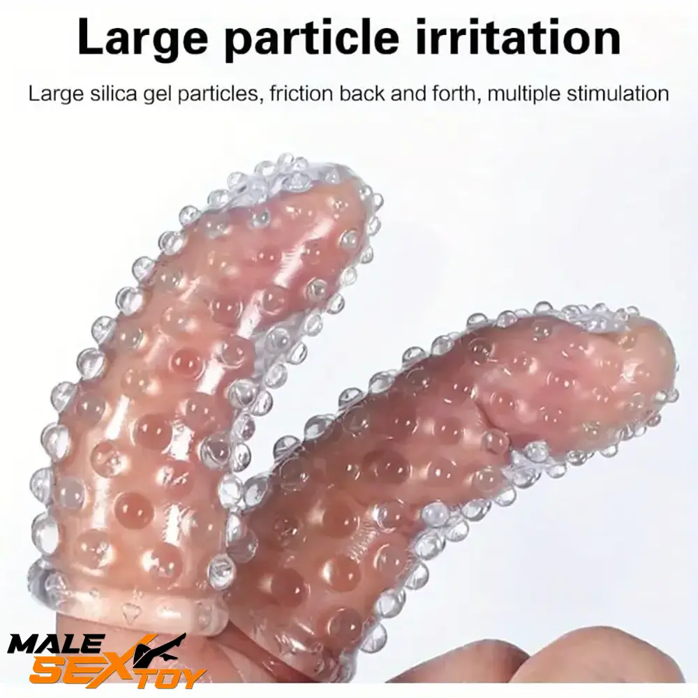 2.36in Mini Finger Spiked Clear Dildo Penis Toy For G Spot Stimulation Male Sex Toy