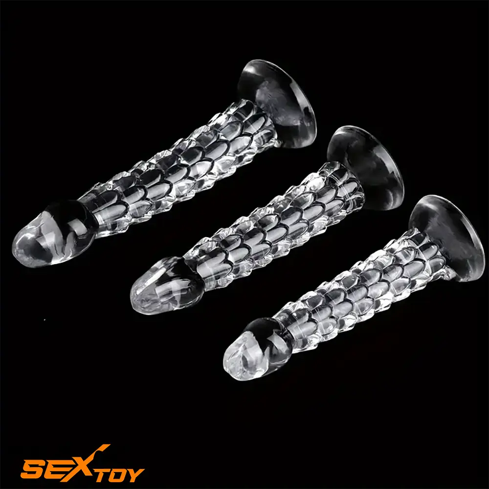 6.3in 7.48in 8.27in Real Lifelike Dragon Clear Silicone Soft Female Dildo Male Sex Toy