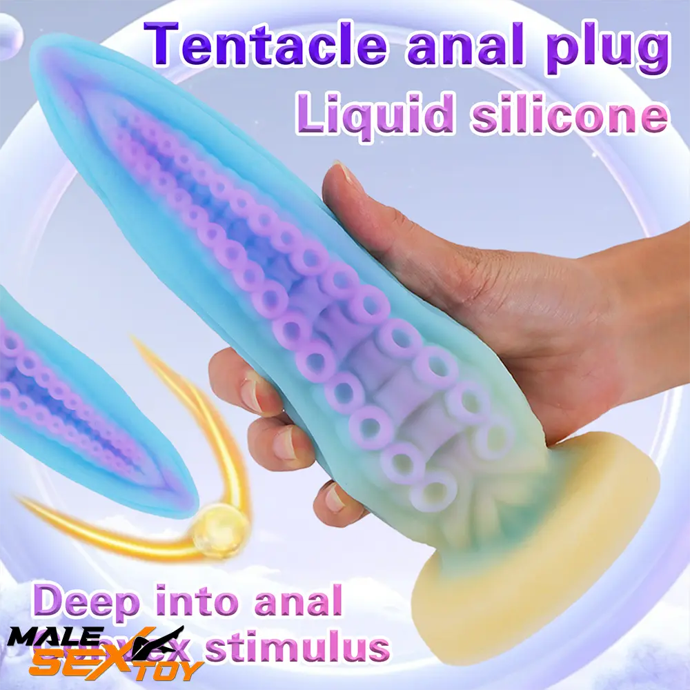 6.69in 7.87in 9.05in Fantasy Octopus Tentacle Silicone Soft Female Dildo Male Sex Toy