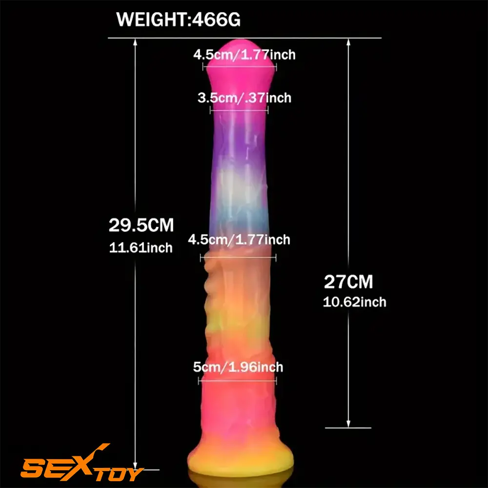 11.61in Big Silicone Cock Horse Luminous Animal Dildo BDSM Sex Love Male Sex Toy