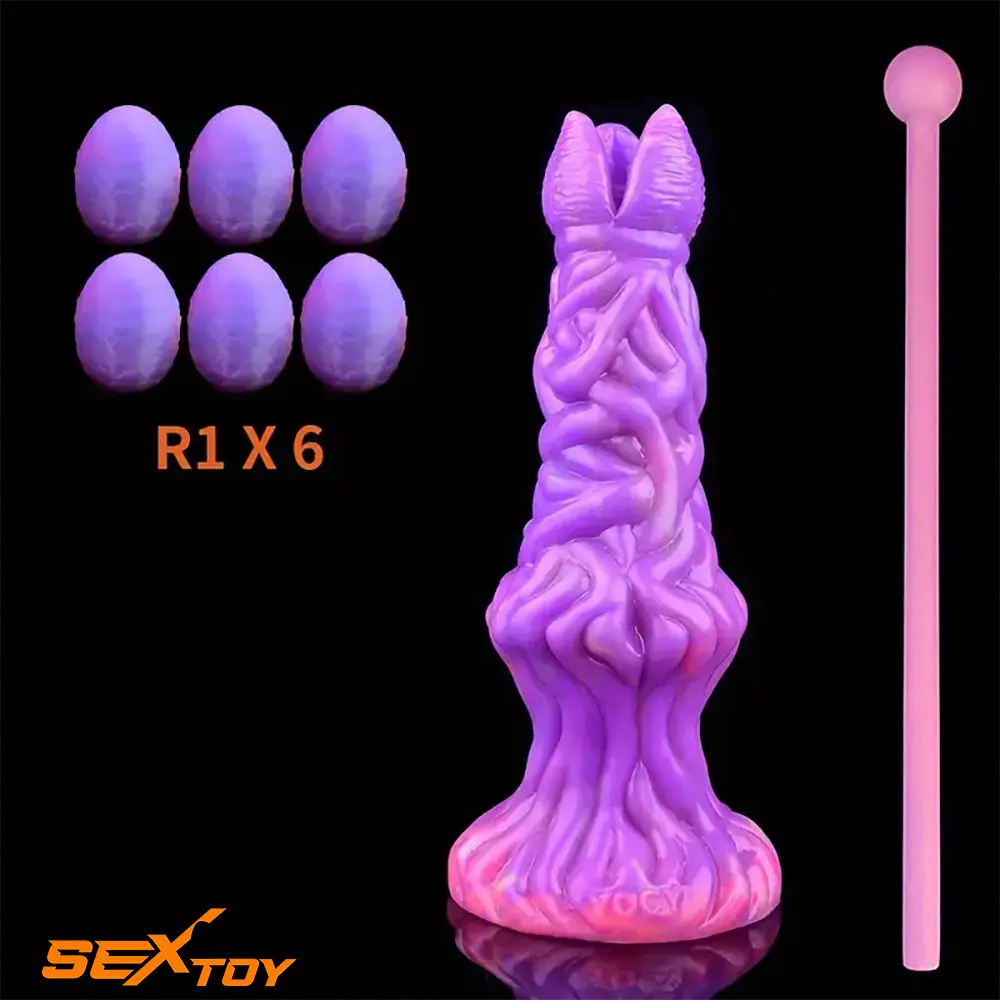7.99in Luminous Ovipositor Silicone Dildo For Anal Vaginal Sex Love Male Sex Toy