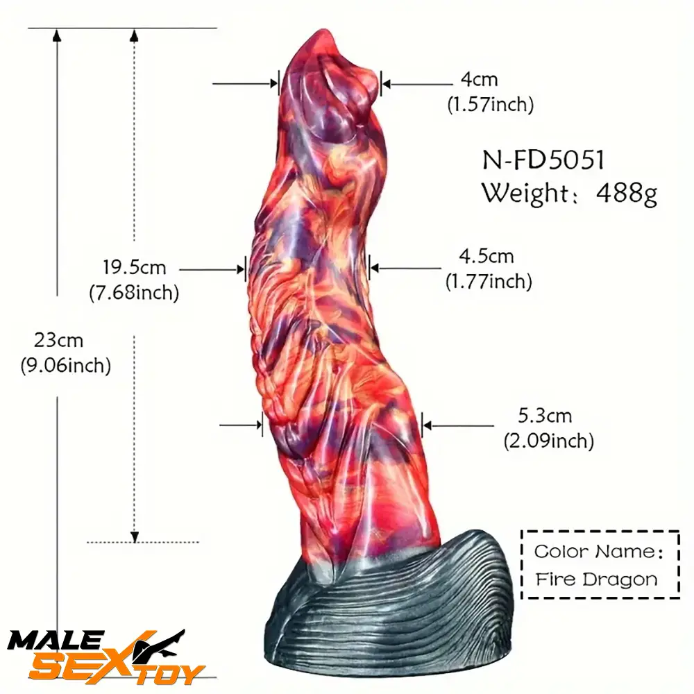 9.06in Real Cock Big Monster Penis Soft Silicone Dildo Anal Love Toy Male Sex Toy