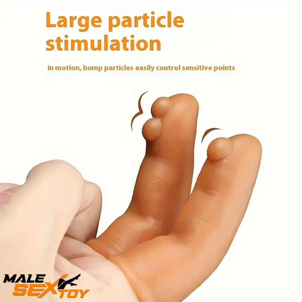 2.95in Mini Finger Dildo Spiked Sex Toy For G Spot Penis Stimulation Male Sex Toy