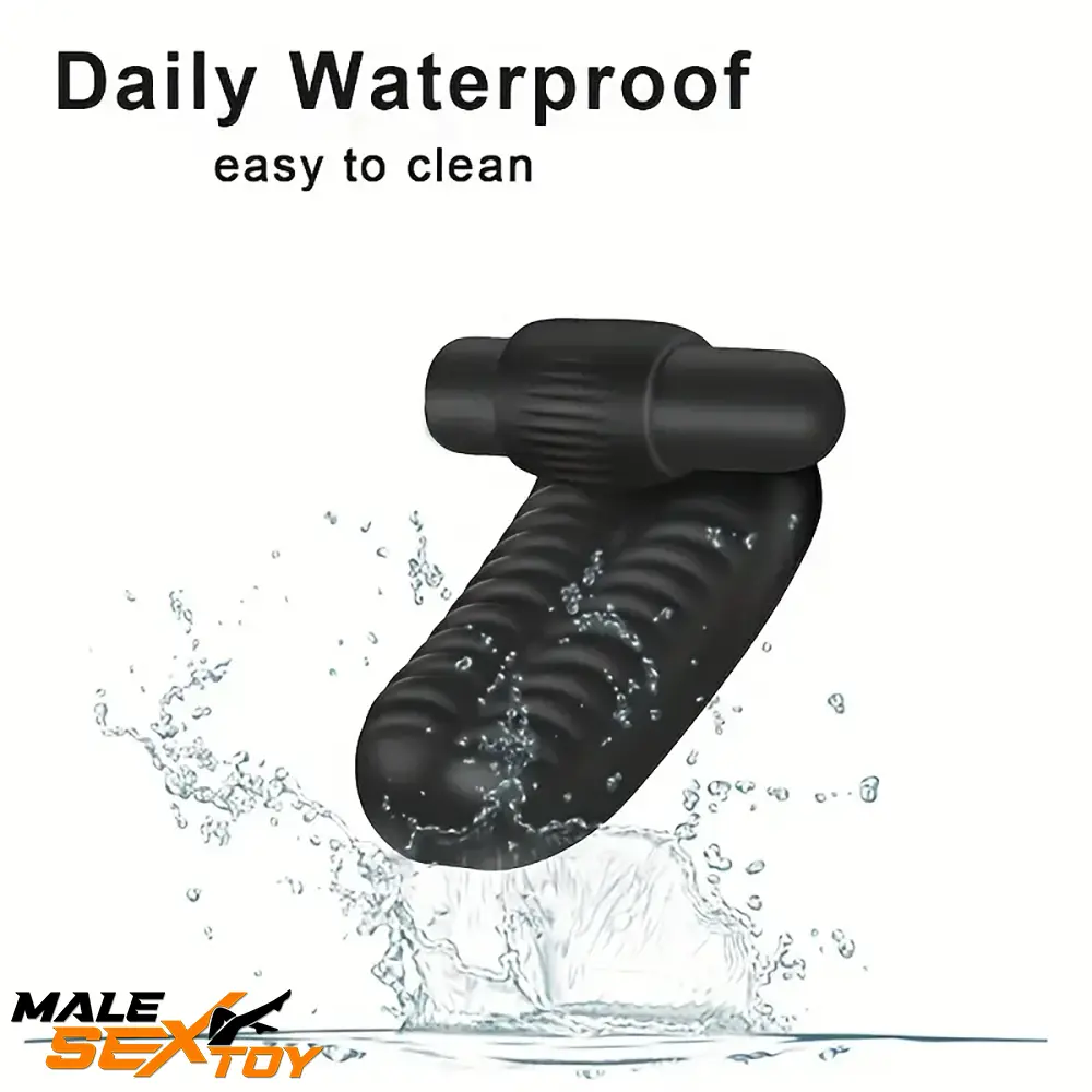 3.74in Mini Finger Black Vibrating Dildo With Bullet Penis Toy Vibrator Male Sex Toy