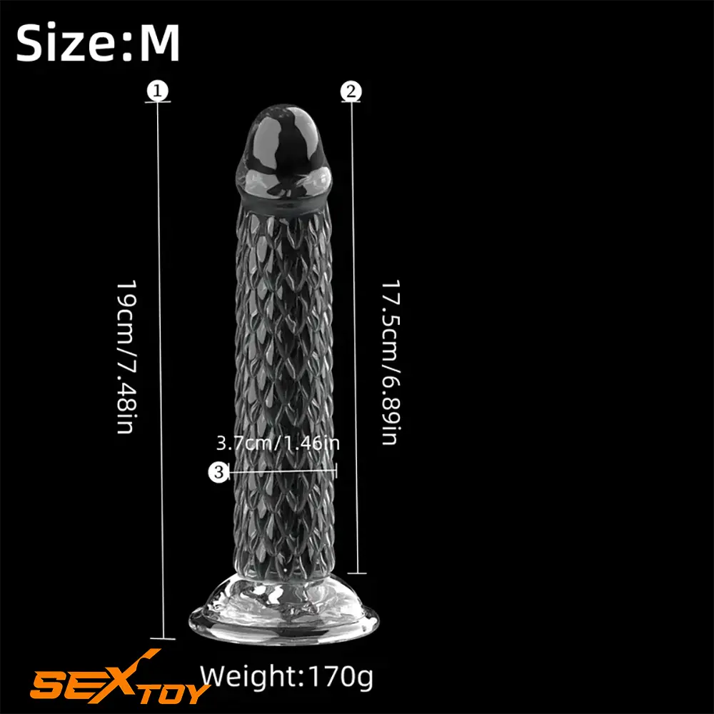6.3in 7.48in 8.27in Real Lifelike Dragon Clear Silicone Soft Female Dildo Male Sex Toy