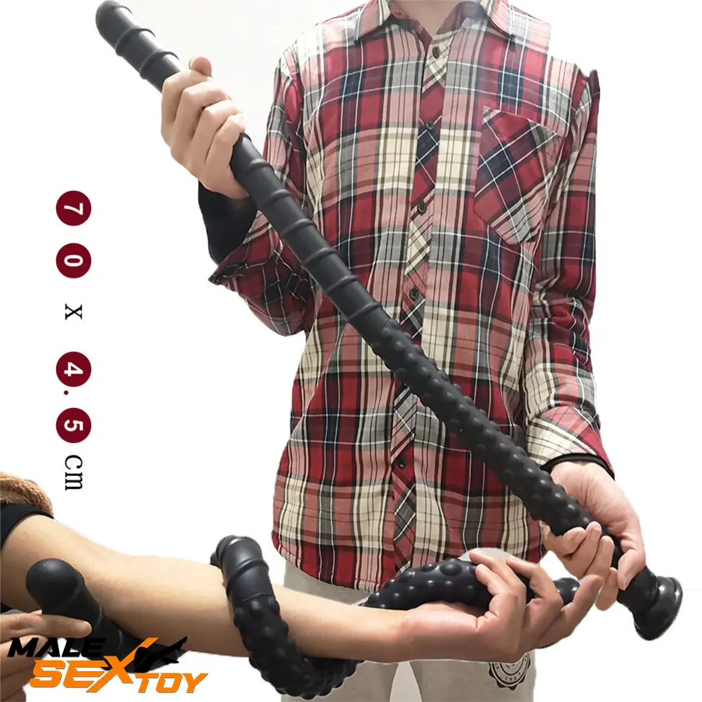 27.56in Silicone Soft Huge Long Spiked Penis Rebar Dildo Butt Plug Male Sex Toy