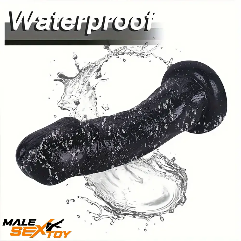 8.5in Real Cock Big Black Dildo Penis Anal Expander For Clit Stimulation Male Sex Toy
