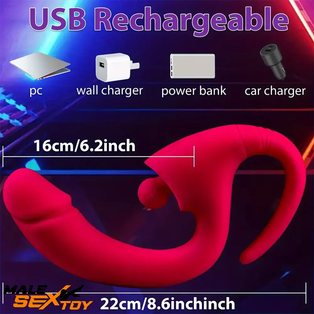 8.6in Auto Vibrating Impacting Big Dildo BDSM Sex Toy For Female Male Sex Toy