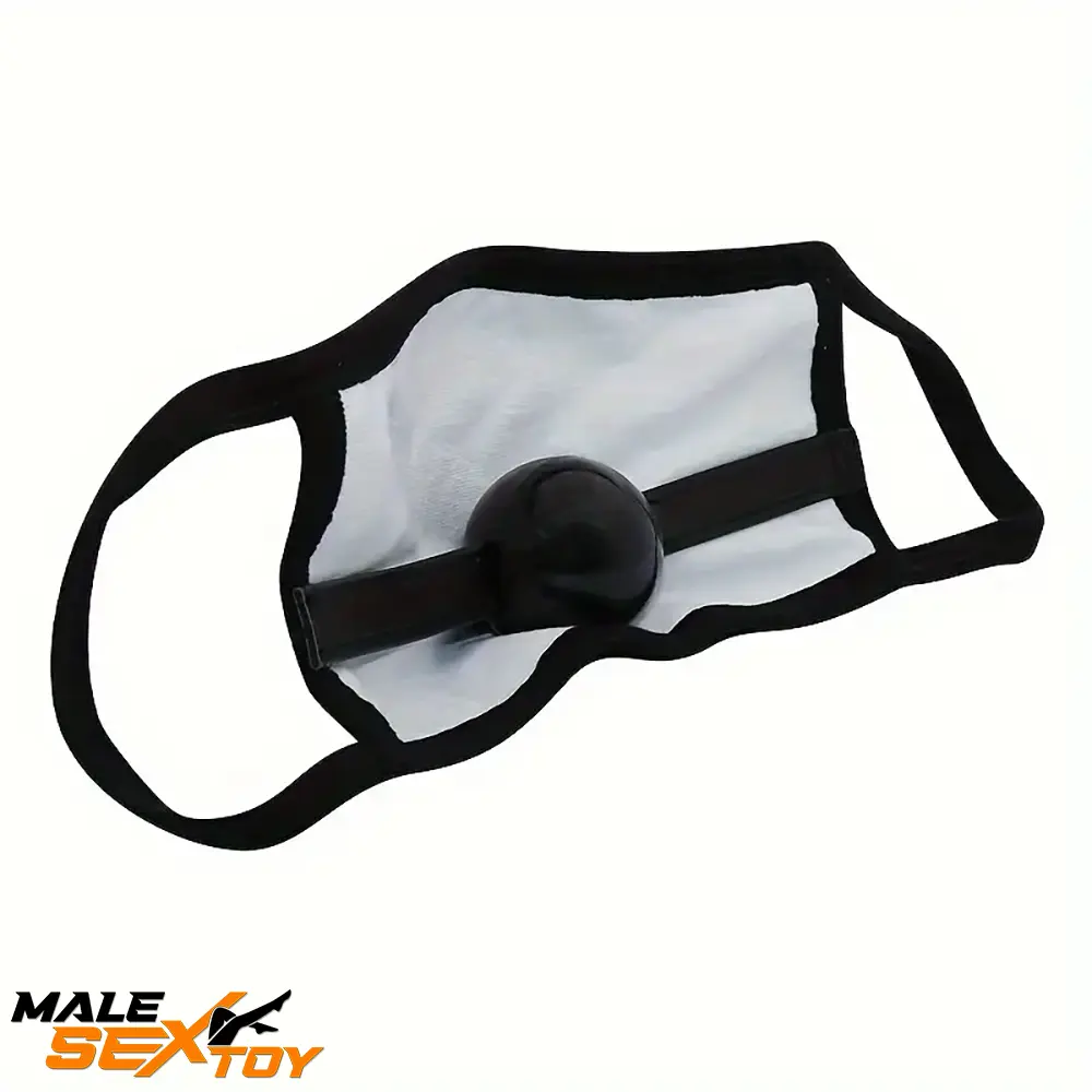 3.11in Wearable Mouth Face Mask Black Mini Dildo For BDSM Flirting Male Sex Toy