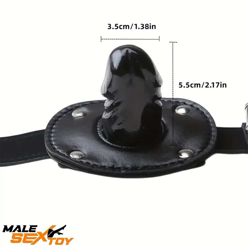 2.17in 3.74in Small Face Chine Dildo BDSM Penis Toy With PU Leather Male Sex Toy