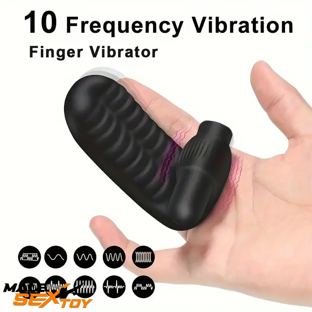 3.74in Mini Finger Black Vibrating Dildo With Bullet Penis Toy Vibrator Male Sex Toy