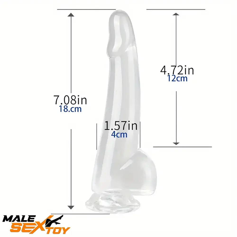 5.9in 7.08in 8.07in 9.64in 10.82in Crystal Clear Dildo For Female Male Sex Toy