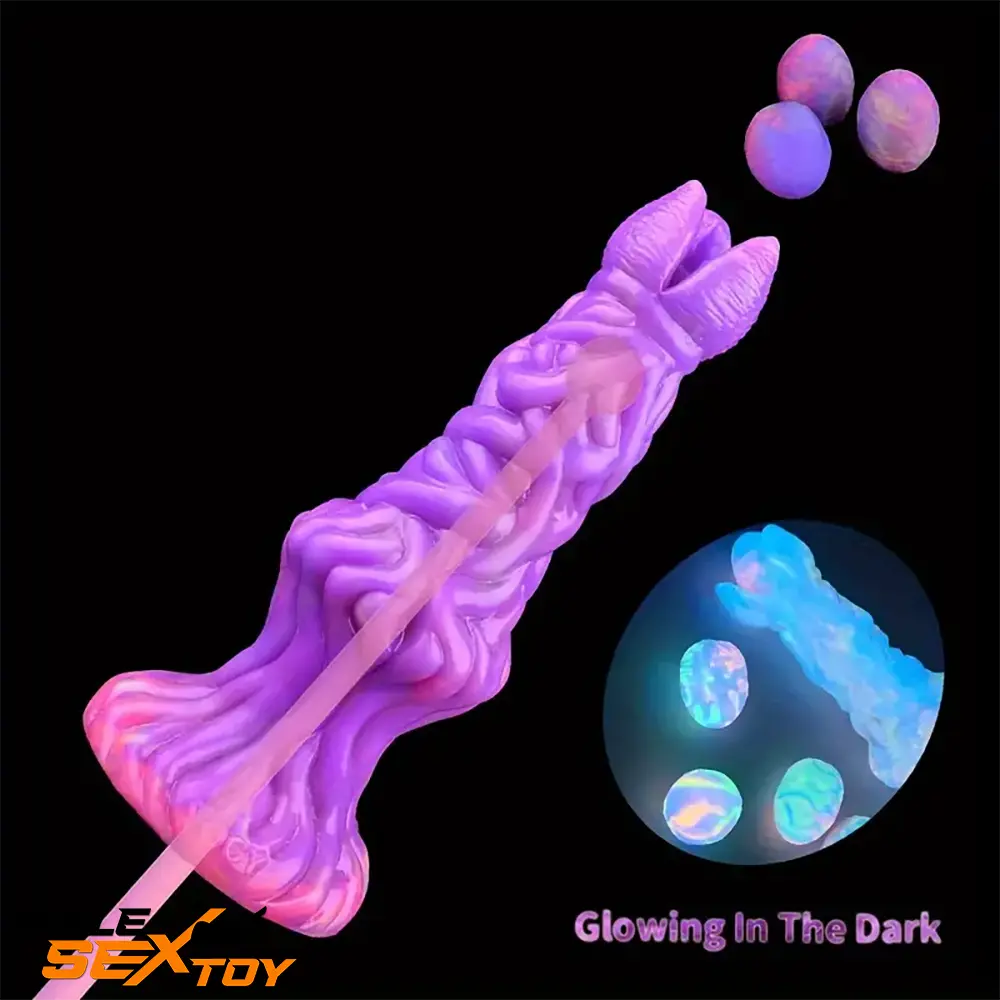 7.99in Luminous Ovipositor Silicone Dildo For Anal Vaginal Sex Love Male Sex Toy