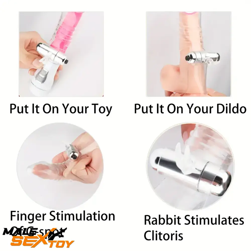 6.3in Vibrating Middle Finger Sleeve Cock Soft Jelly Crystal Penis Dildo Male Sex Toy