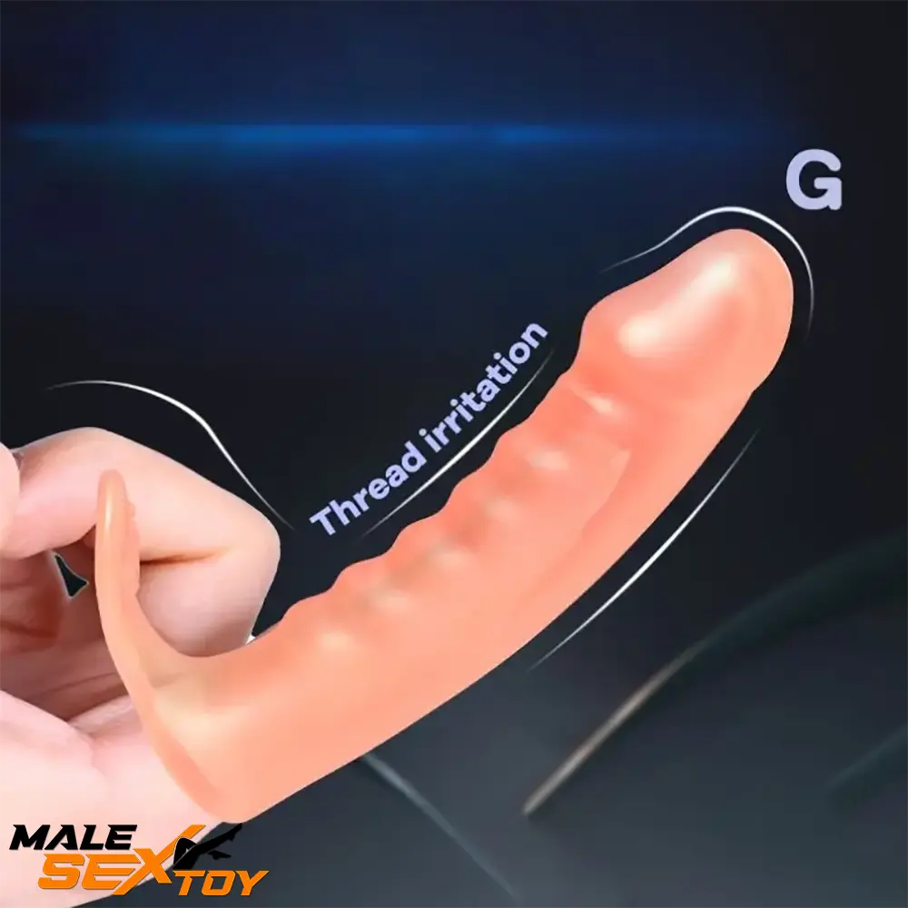 3.42in Middle Finger Sleeve Cock Dildo For Anal Prostate Penis G Spot Male Sex Toy