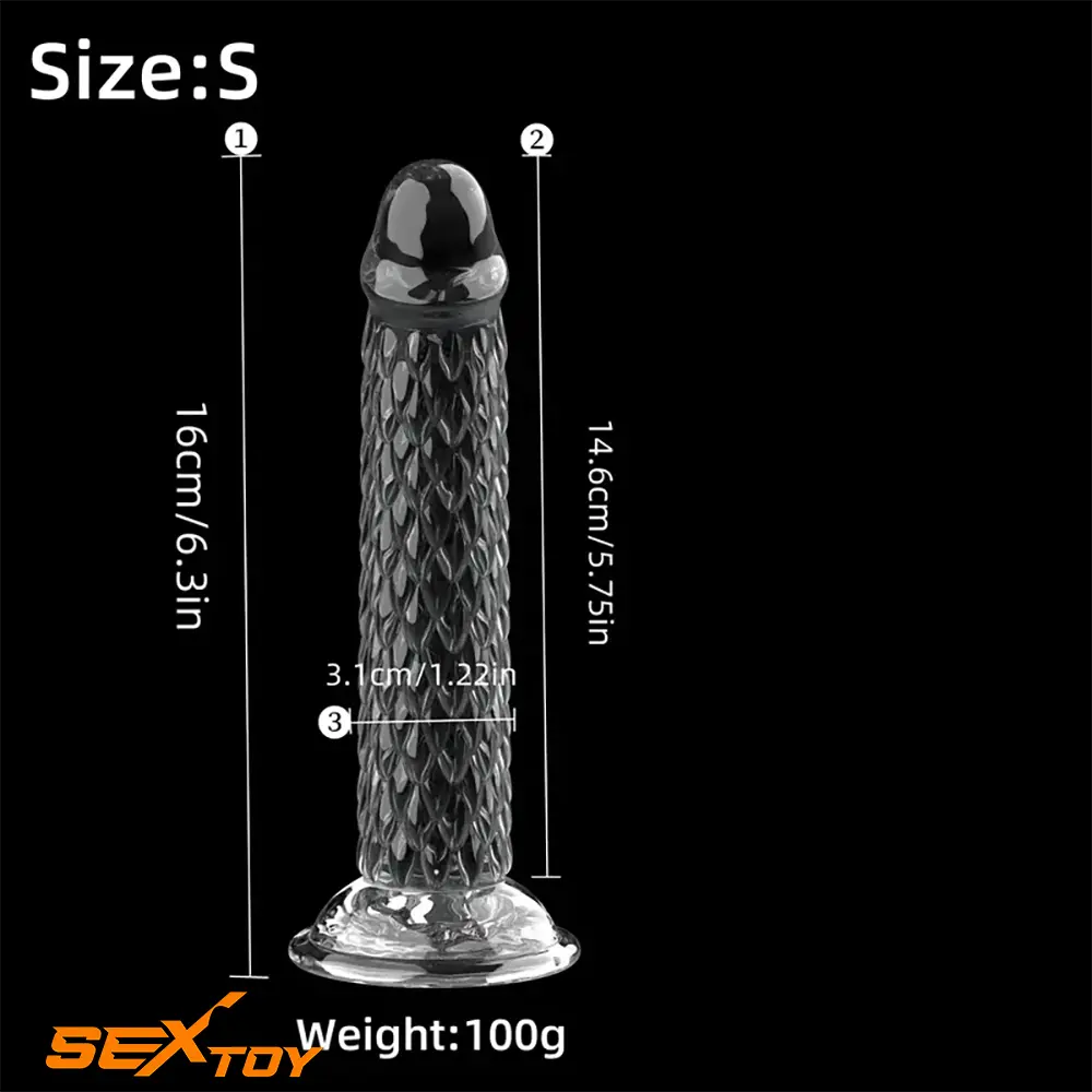 6.3in 7.48in 8.27in Real Lifelike Dragon Clear Silicone Soft Female Dildo Male Sex Toy