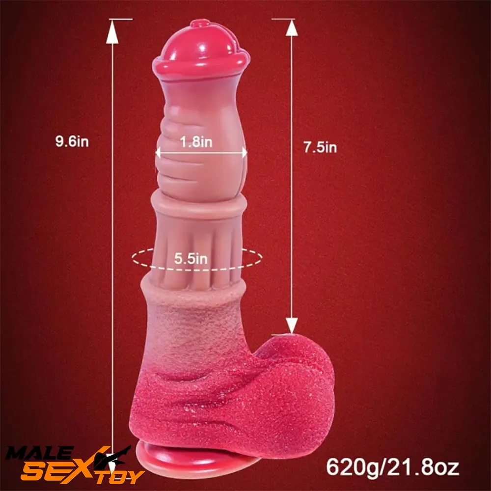 9.6in Silicone Big Soft Horse Cock Animal Dildo For Hands-free Sex Male Sex Toy