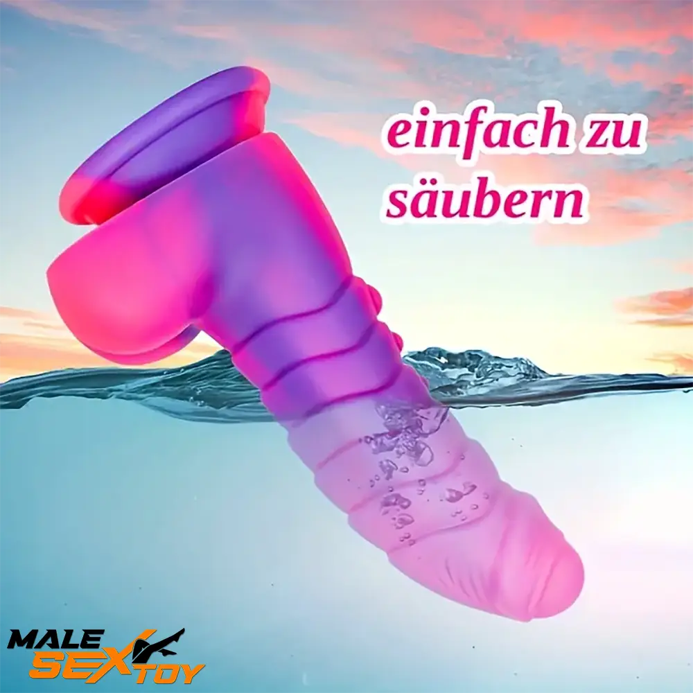 7.48in Uncut Fantasy Silicone Soft Dildo For Anal Prostate Fucking Male Sex Toy