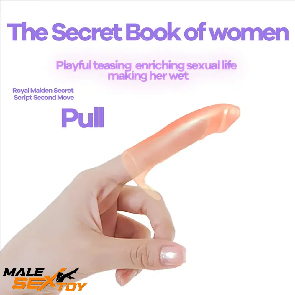 3.42in Middle Finger Sleeve Cock Dildo For Anal Prostate Penis G Spot Male Sex Toy