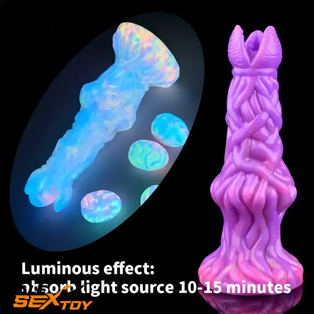 7.99in Luminous Ovipositor Silicone Dildo For Anal Vaginal Sex Love Male Sex Toy