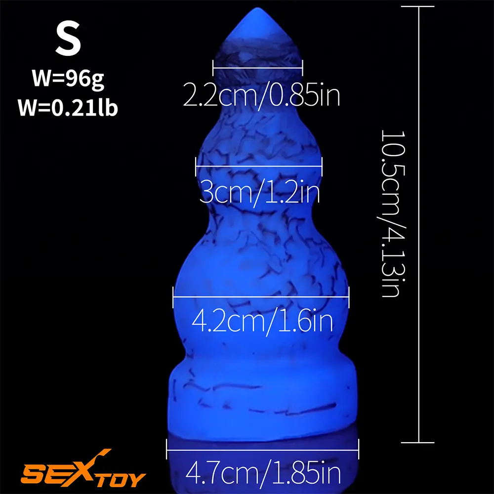 4.13in 6.1in 8.07in 11.43in Fantasy Silicone Soft Butt Plug Female Dildo Male Sex Toy