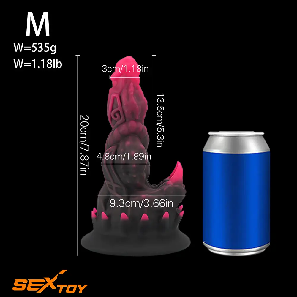 6.69in 7.87in 9.05in Fantasy Big Monster Spiked Silicone Female Dildo Male Sex Toy