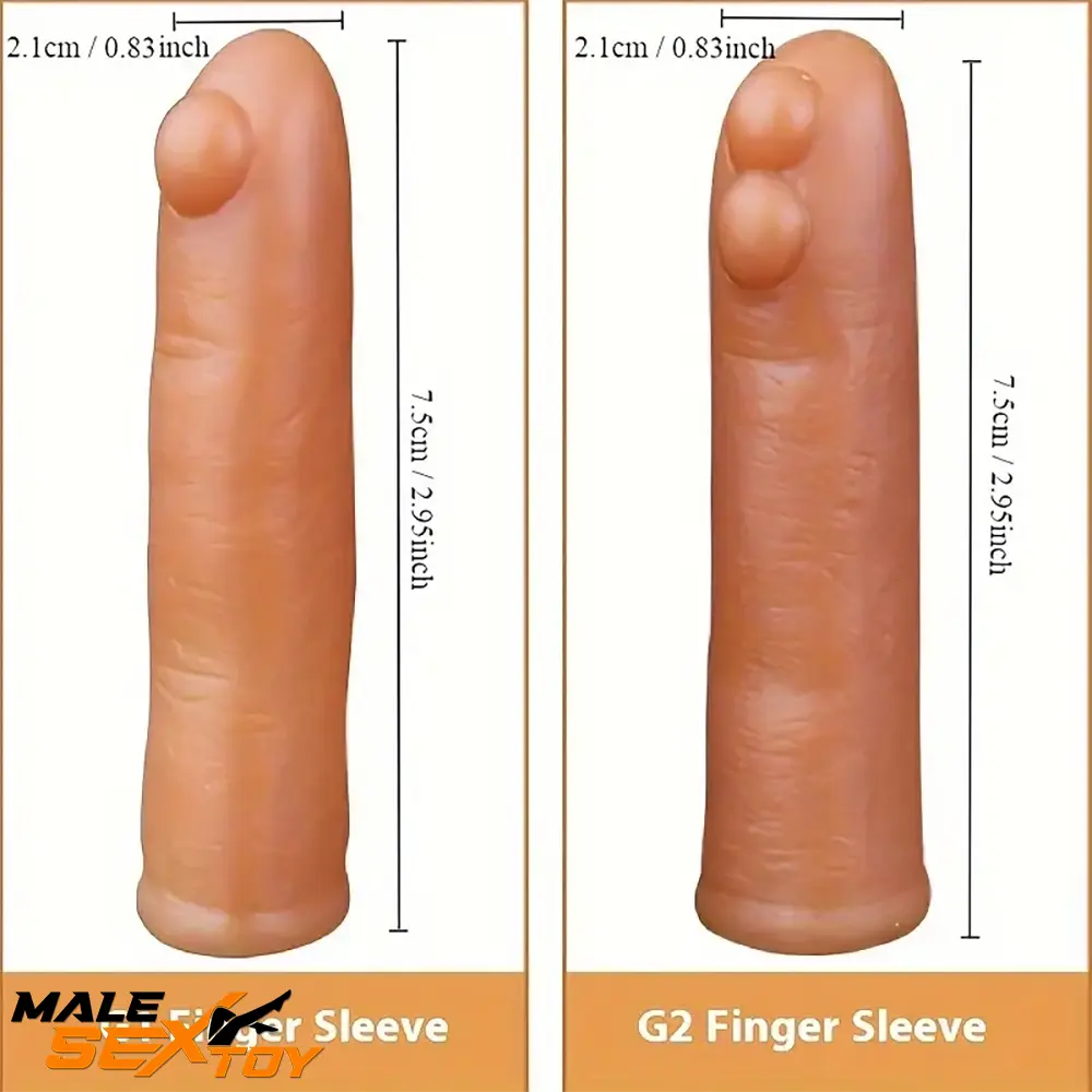 2.95in Mini Finger Dildo Spiked Sex Toy For G Spot Penis Stimulation Male Sex Toy