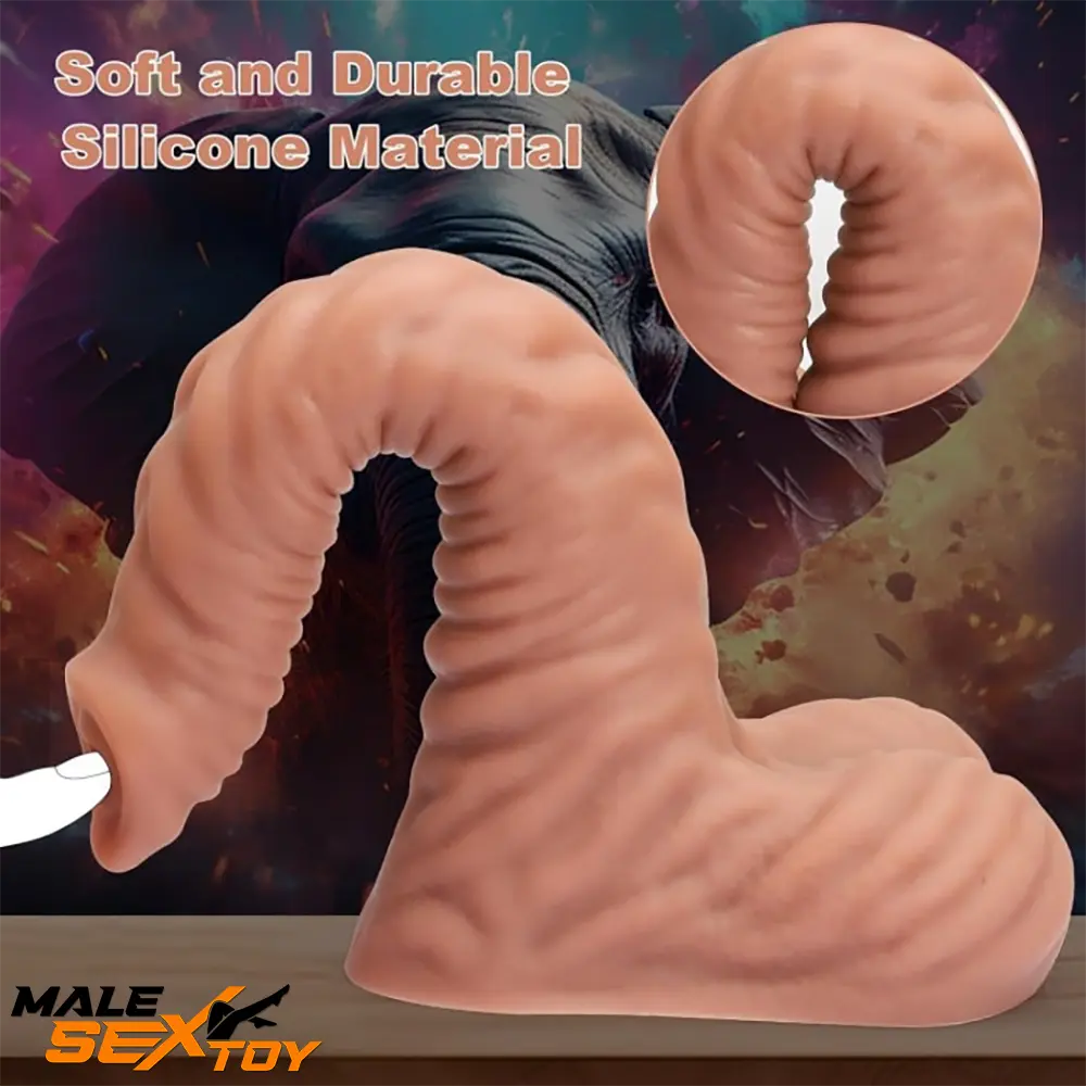 9.25in Big Silicone Soft Animal Elephant Trunk Dildo For Sex Female Male Sex Toy