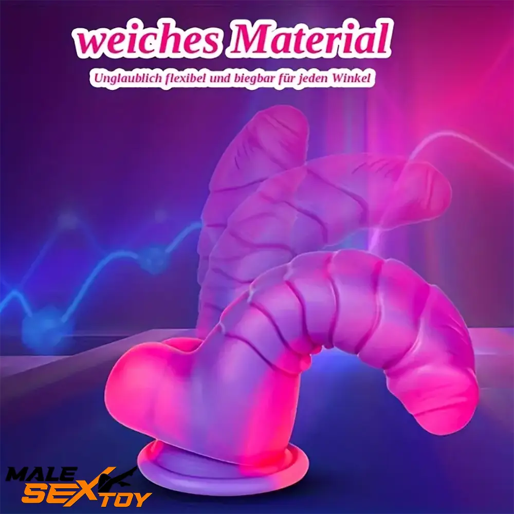 7.48in Uncut Fantasy Silicone Soft Dildo For Anal Prostate Fucking Male Sex Toy