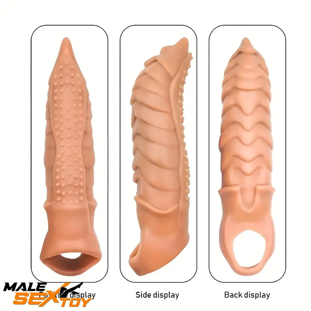 8.66in Wolf Head Silicone Cock Sleeve Big Dildo BDSM Female Sex Toy Male Sex Toy