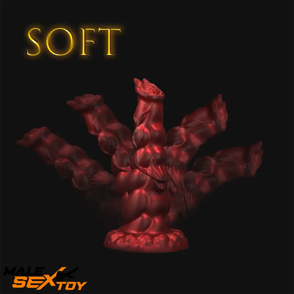 8.07in 9.25in 10.55in 12.59in Fantasy Dragon Silicone Real Soft Dildo Male Sex Toy