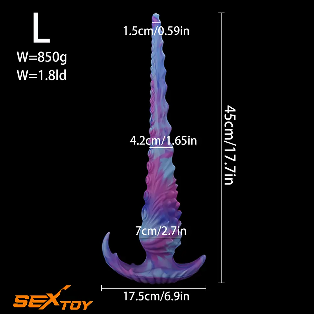 13.5in 17.7in Fantasy Big Long Octopus Tentacle Silicone Soft Real Dildo Male Sex Toy