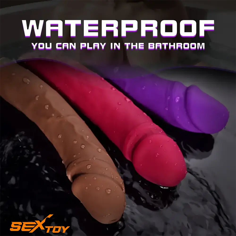 8.19in Big Vibrating Rotation Auto Dildo BDSM Sex Toy For Masturbation Male Sex Toy