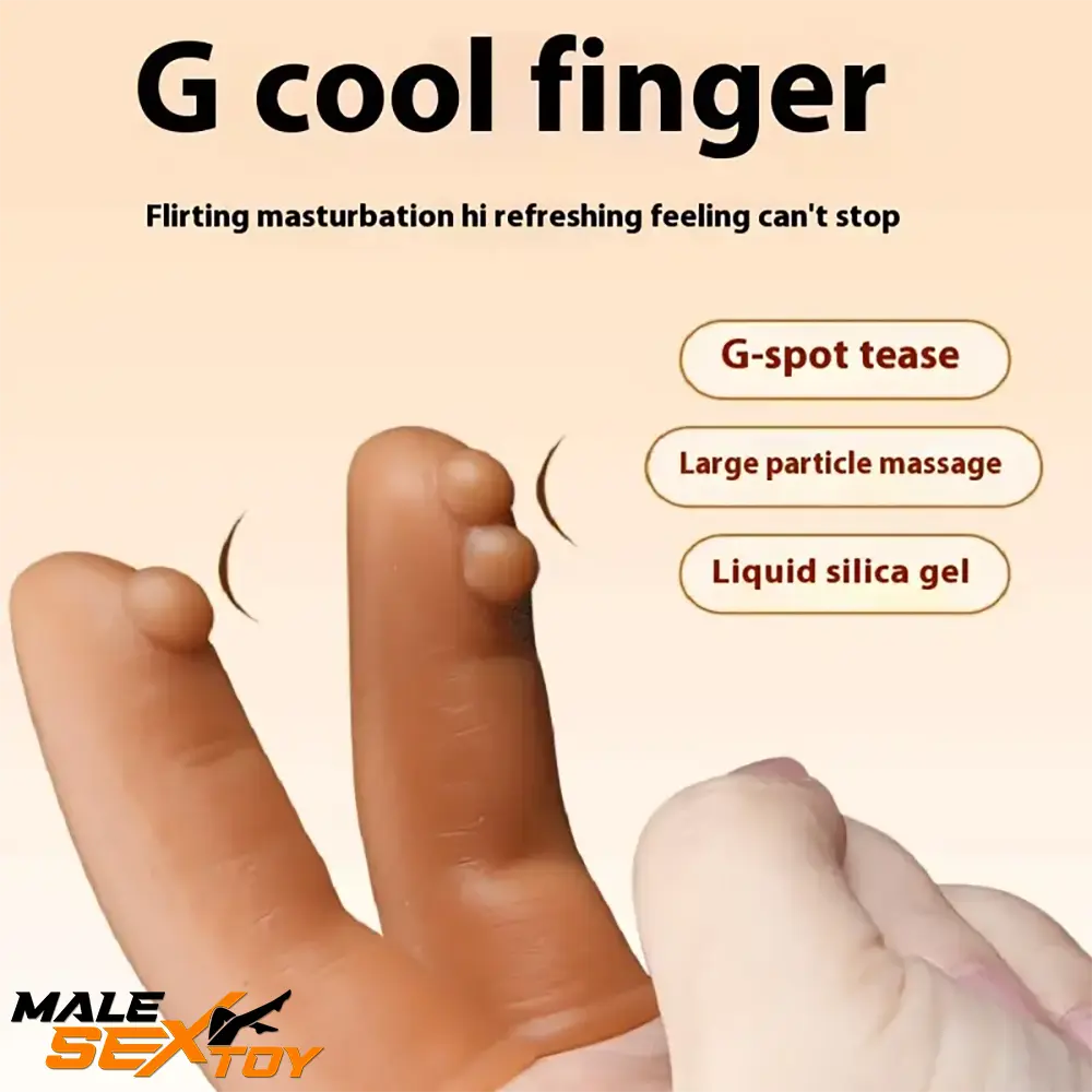2.95in Mini Finger Dildo Spiked Sex Toy For G Spot Penis Stimulation Male Sex Toy