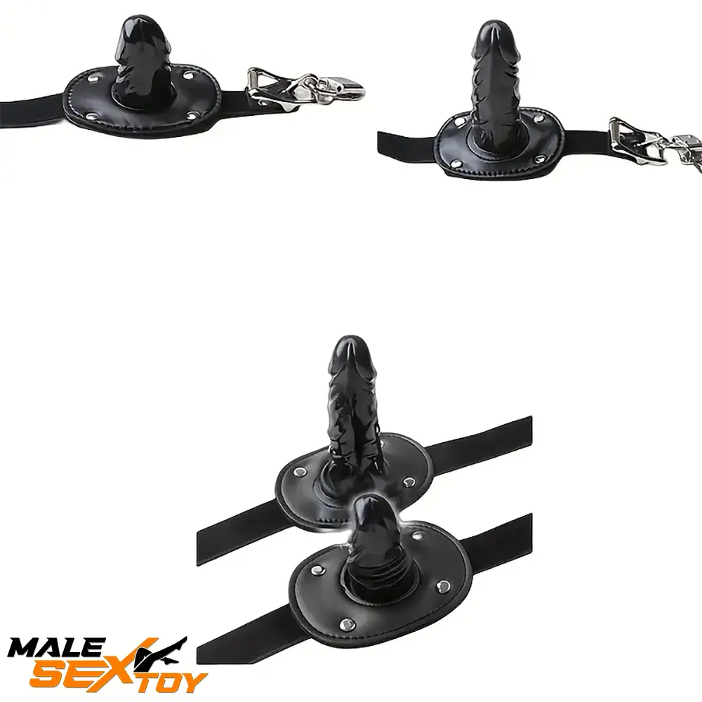 2.17in 3.74in Small Face Chine Dildo BDSM Penis Toy With PU Leather Male Sex Toy