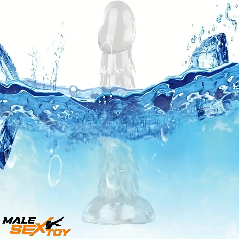 6.3in 7.48in 8.27in Real Lifelike Dragon Clear Silicone Soft Female Dildo Male Sex Toy